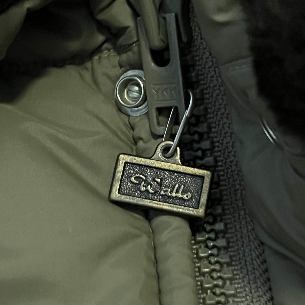 Vtg Walls Blizzard Pruf Insulated Puffer Jacket Beige Mens XLT Faux Fur - Picture 11 of 11